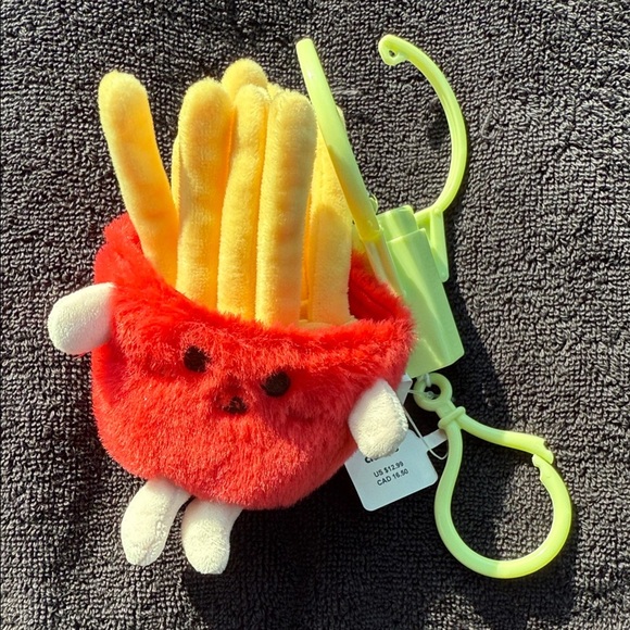 Claire’s Plush French Fries Claw Machine Keychain Red Yellow Green White - Picture 2 of 7